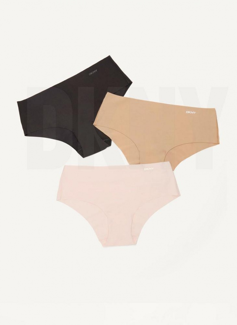 Cream DKNY 3 Pack Hipster Women\'s Panties | USA-D1537