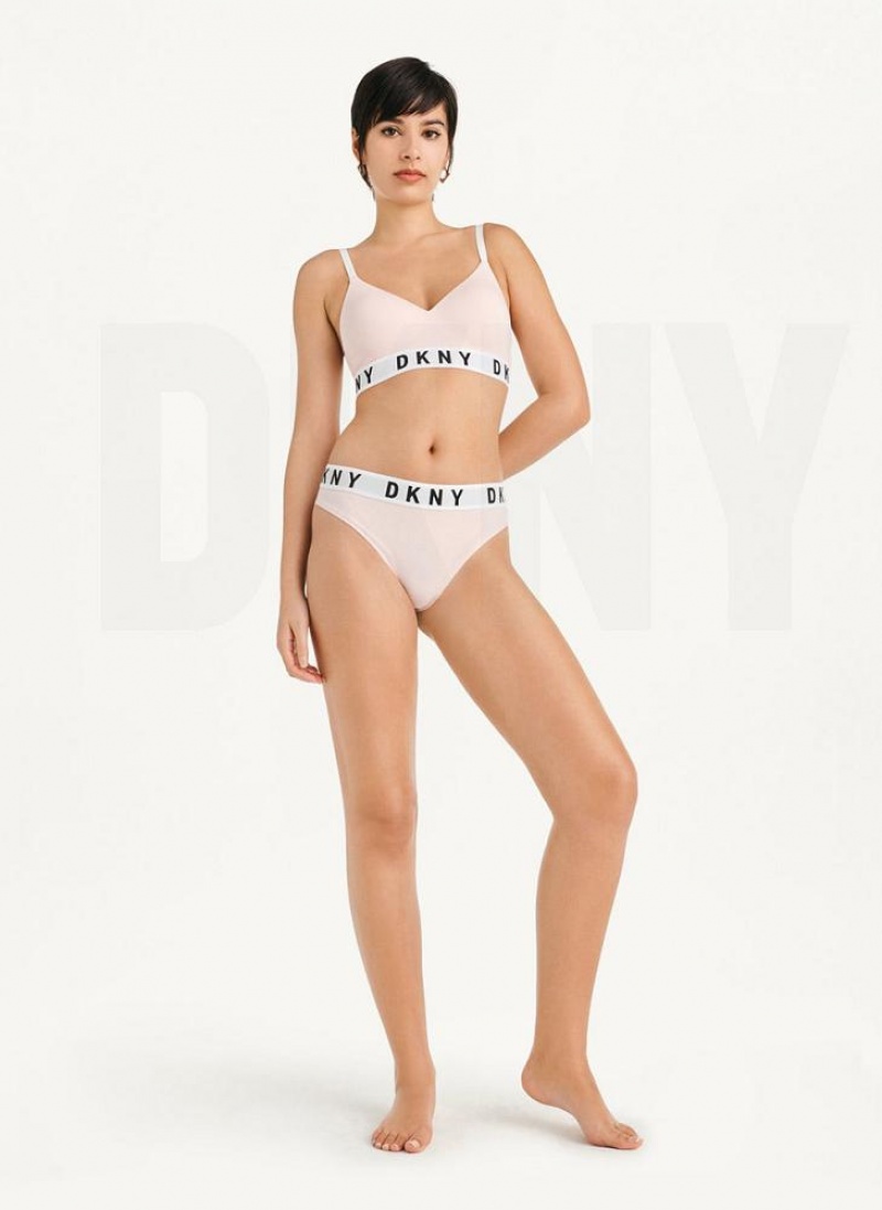 Cream DKNY Cozy BF Women's Thong | USA-D1874