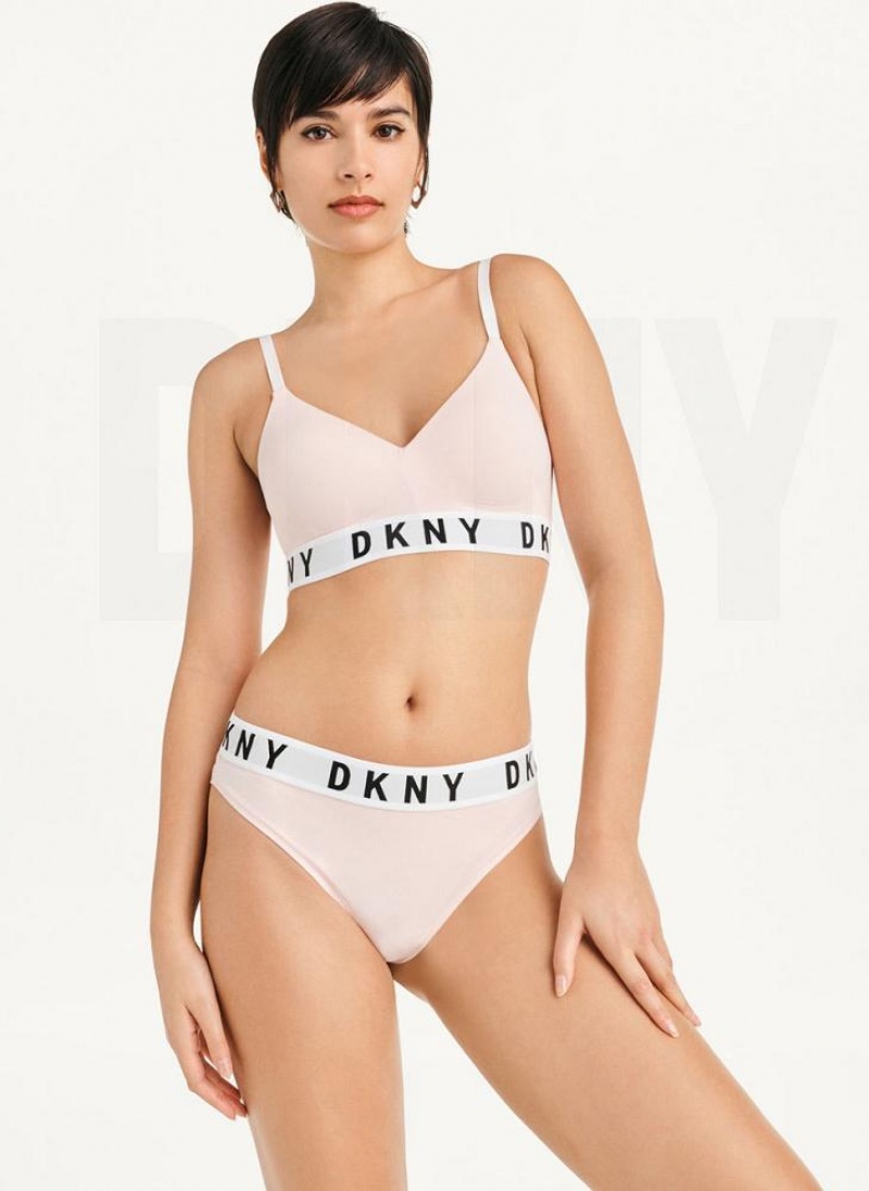 Cream DKNY Cozy BF Women's Thong | USA-D1874