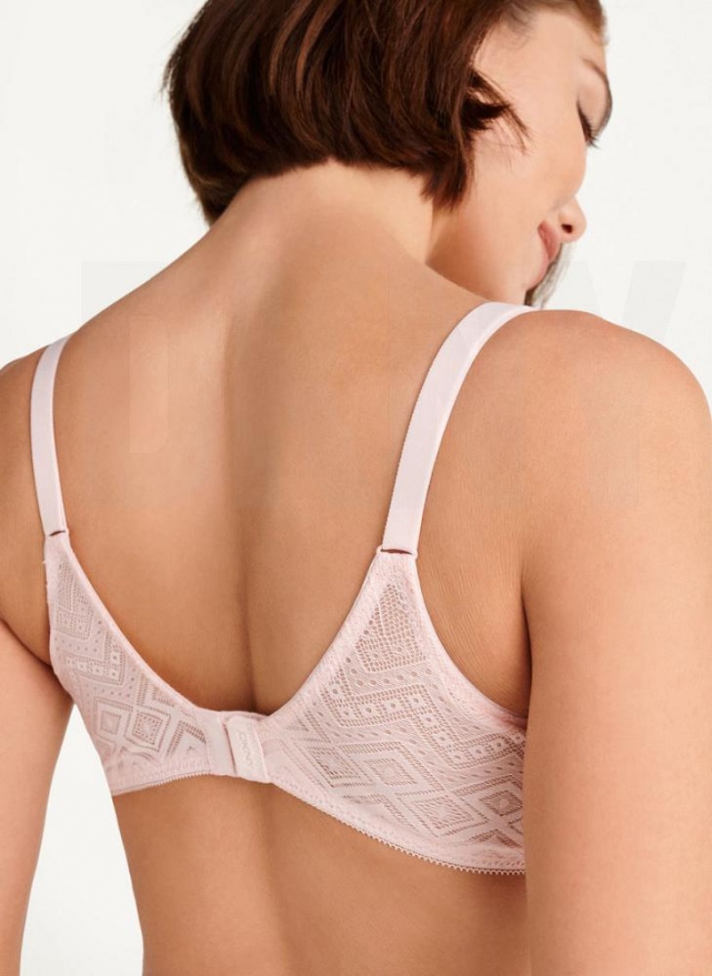 Cream DKNY Pure Lace Unlined Women's Bras | USA-D1323