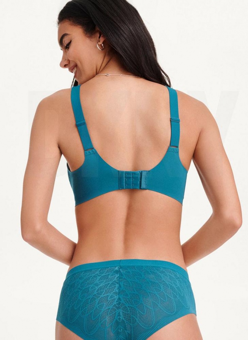 Dark Blue DKNY Lace Comfort Hipster Women's Panties | USA-D1237