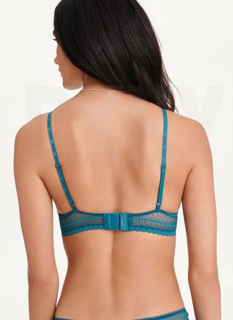 Dark Blue DKNY Lace Women's Bralette | USA-D1973