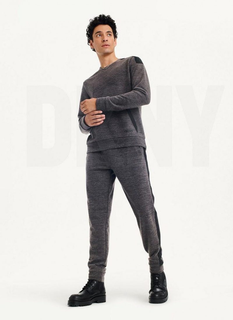 Dark Grey DKNY Lounge Men's Pants | USA-D1024