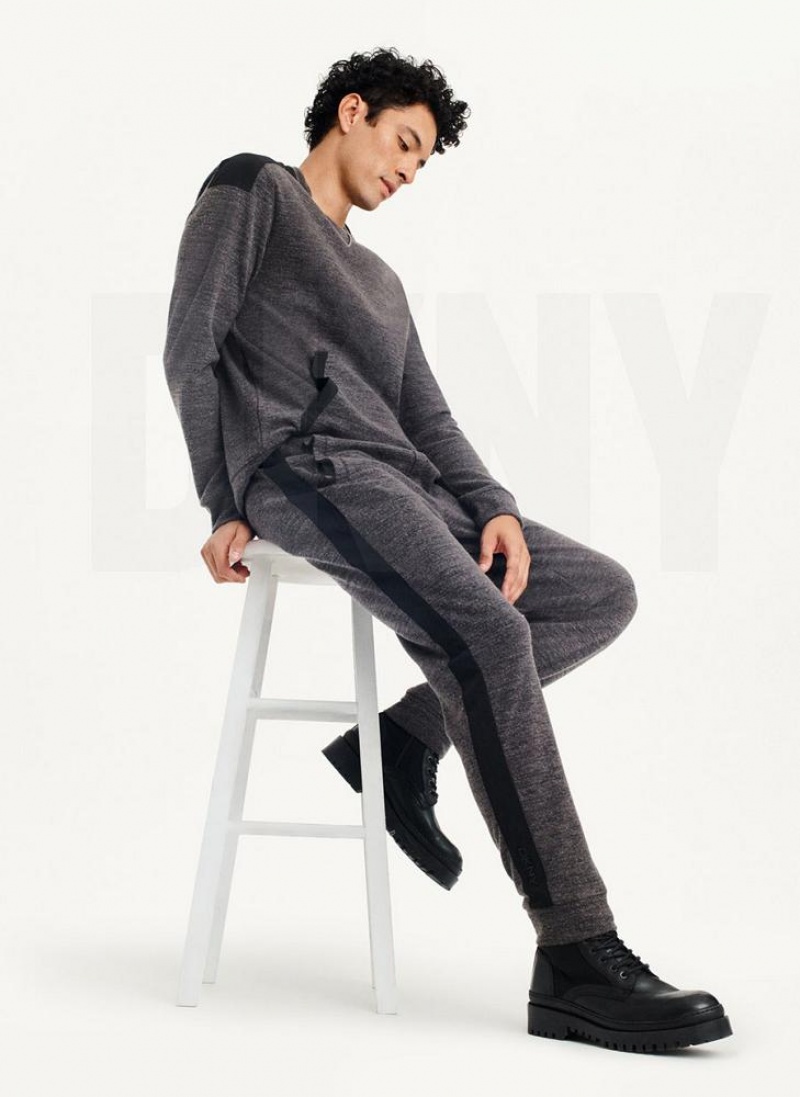 Dark Grey DKNY Lounge Men's Pants | USA-D1024