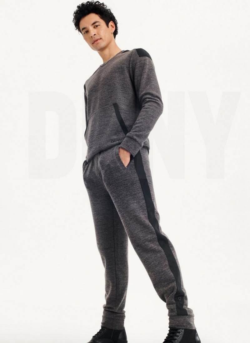 Dark Grey DKNY Lounge Men's Pants | USA-D1024