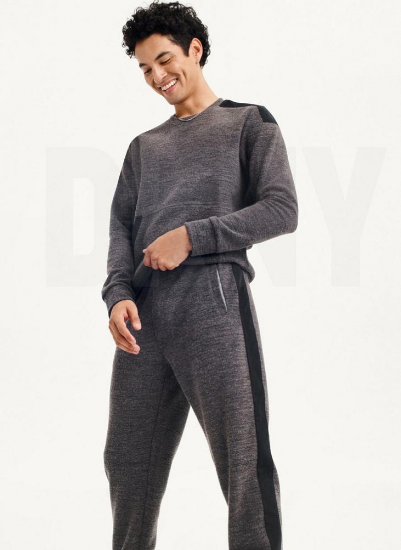 Dark Grey DKNY Lounge Men's Pants | USA-D1024
