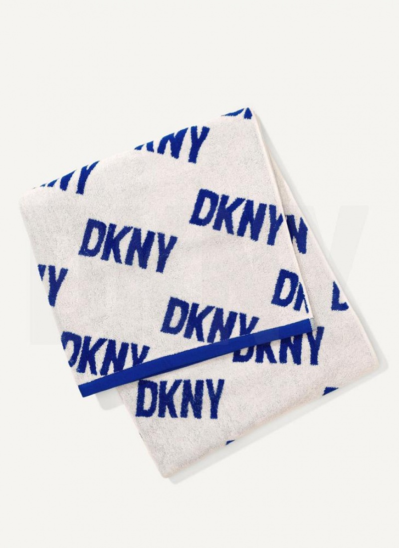 Deep Blue DKNY Allover Logo Towel Women's Swimsuits | USA-D1814