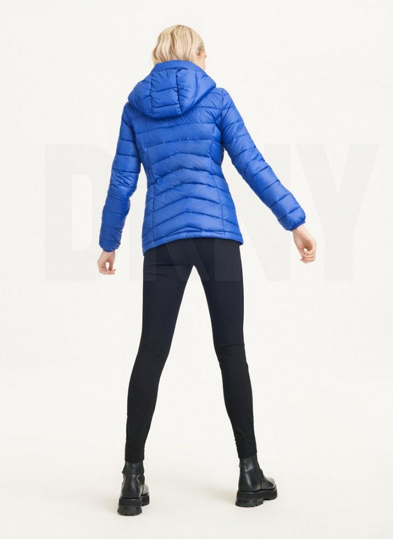 Deep Blue DKNY Packable Women's Puffer Jacket | USA-D1063