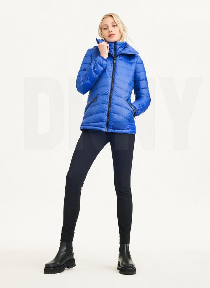 Deep Blue DKNY Packable Women's Puffer Jacket | USA-D1063