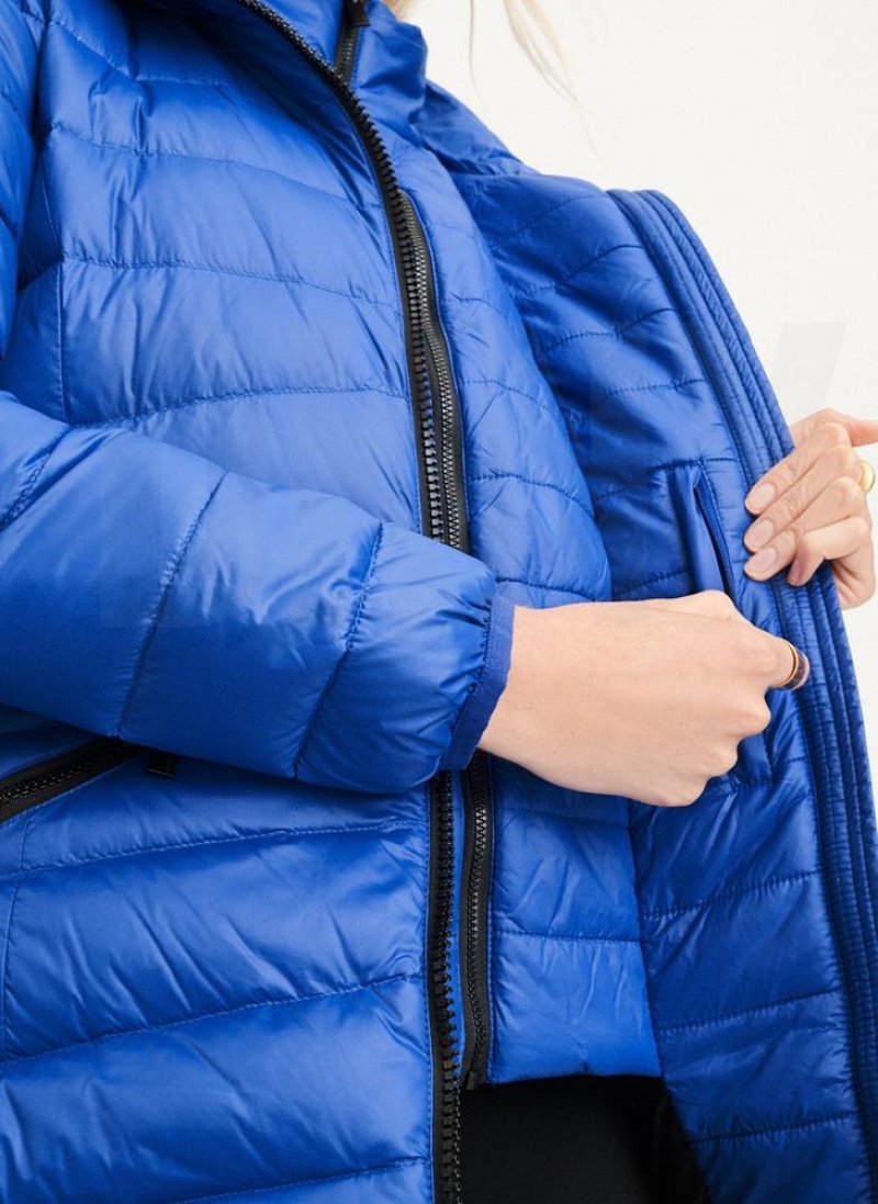 Deep Blue DKNY Packable Women's Puffer Jacket | USA-D1063