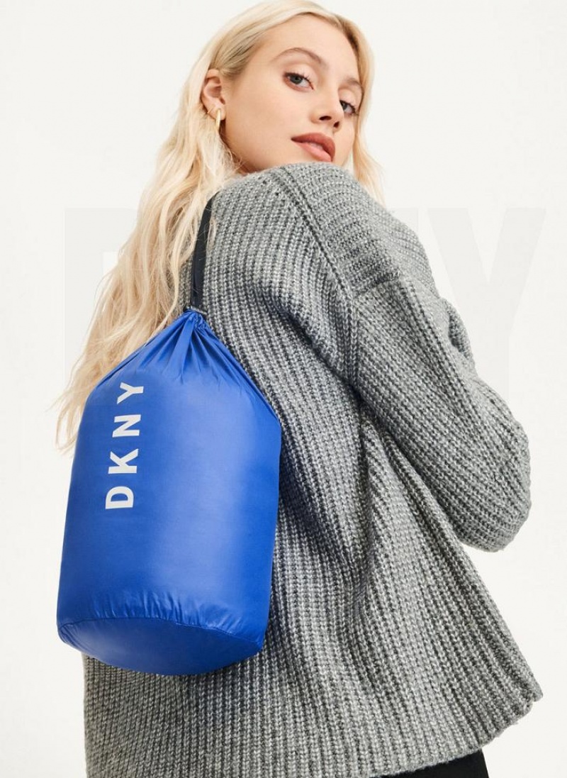 Deep Blue DKNY Packable Women's Puffer Jacket | USA-D1063