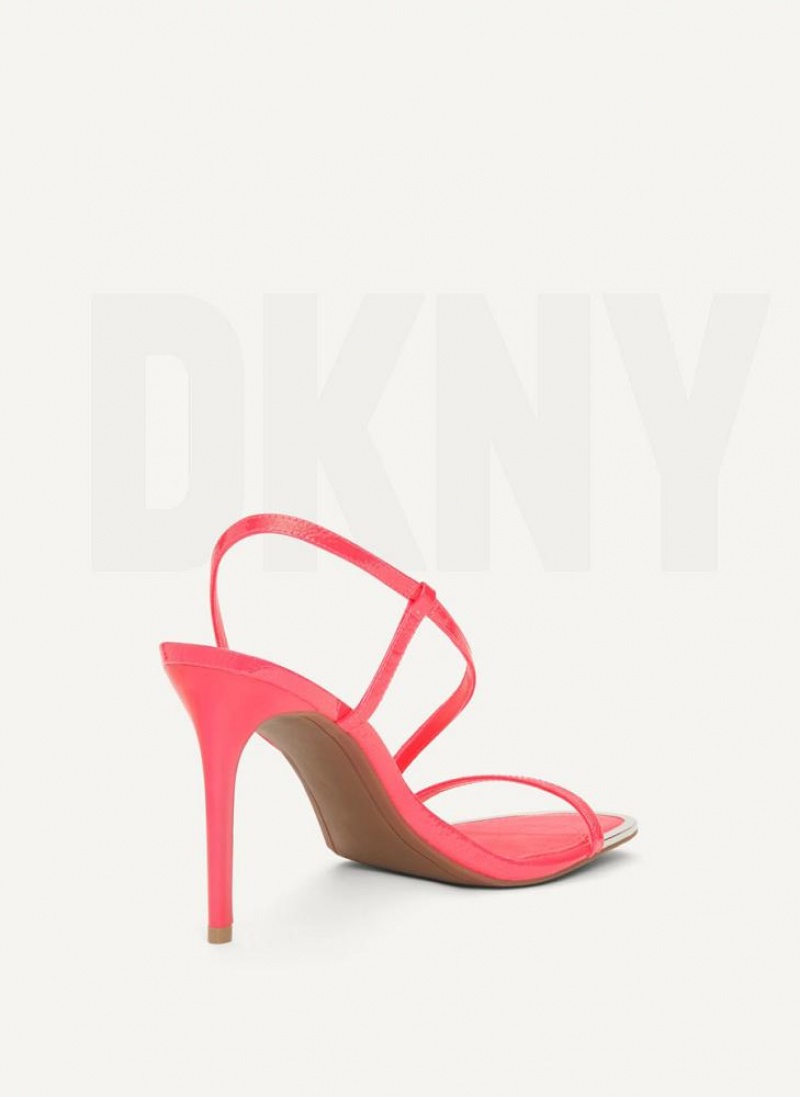 Fuchsia DKNY Danielle Strappy Shoes Heels | USA-D0843