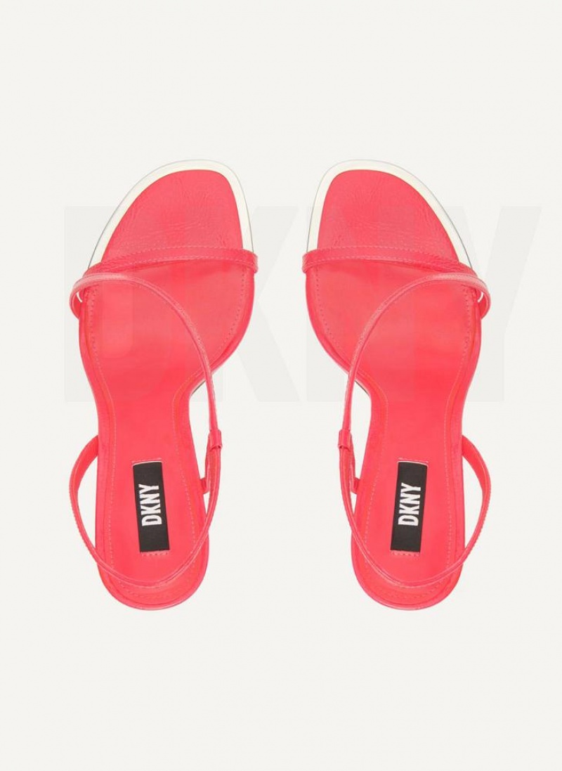 Fuchsia DKNY Danielle Strappy Shoes Heels | USA-D0843
