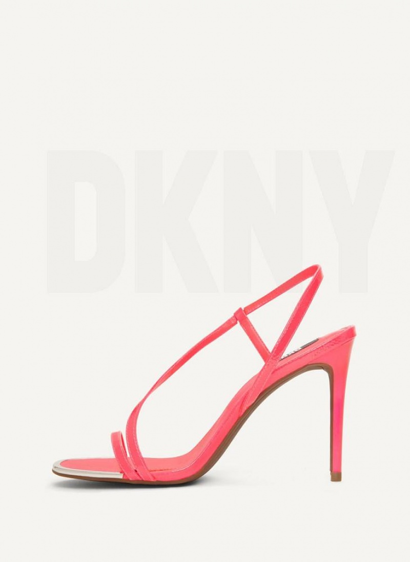 Fuchsia DKNY Danielle Strappy Shoes Heels | USA-D0843