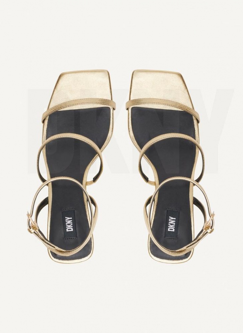 Gold DKNY Christy Shoes Sandals | USA-D0175