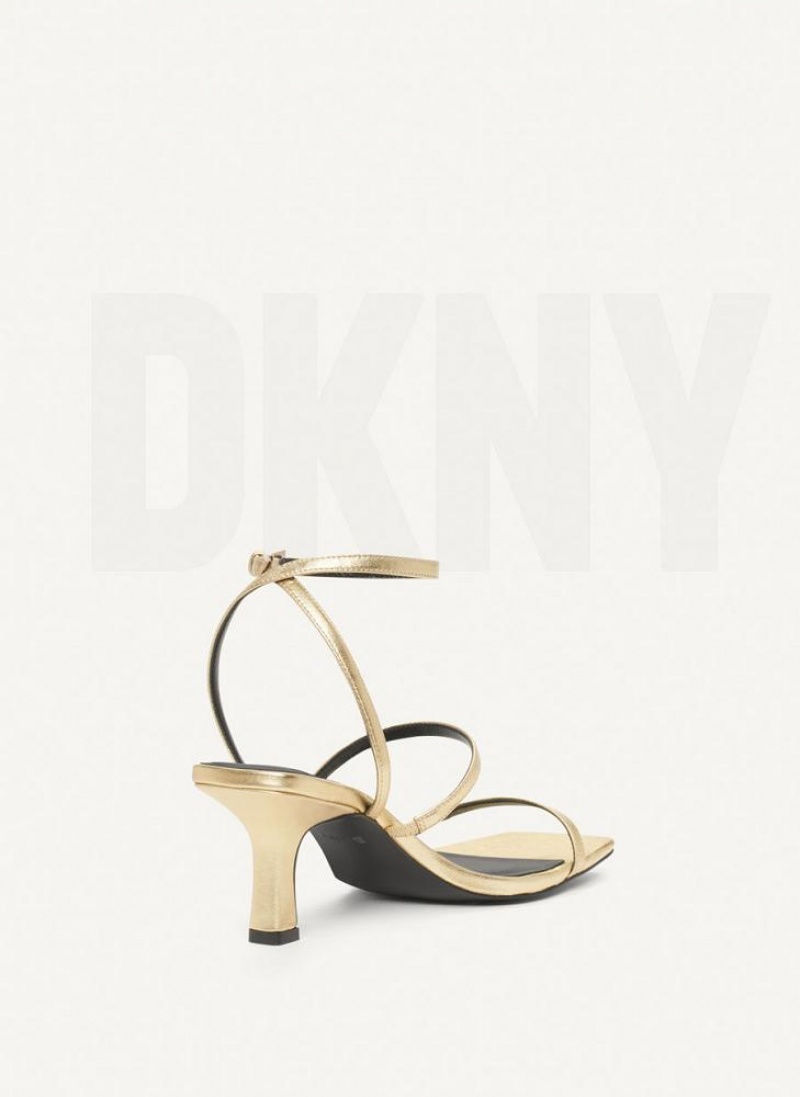 Gold DKNY Christy Shoes Sandals | USA-D0175
