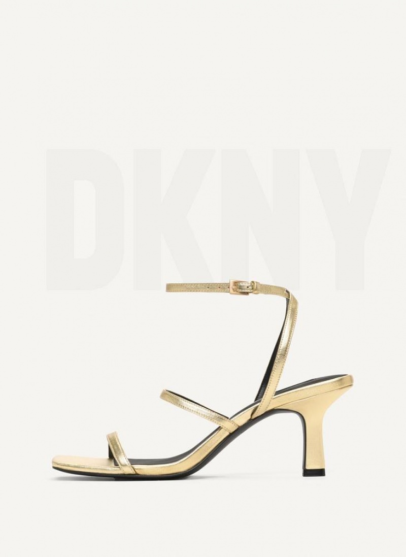 Gold DKNY Christy Shoes Sandals | USA-D0175