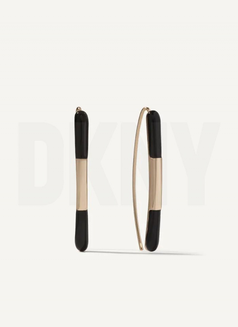 Gold DKNY Classic Threader Women\'s Earrings | USA-D0238