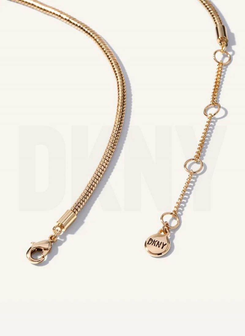 Gold DKNY Pendant Women's Necklace | USA-D1635