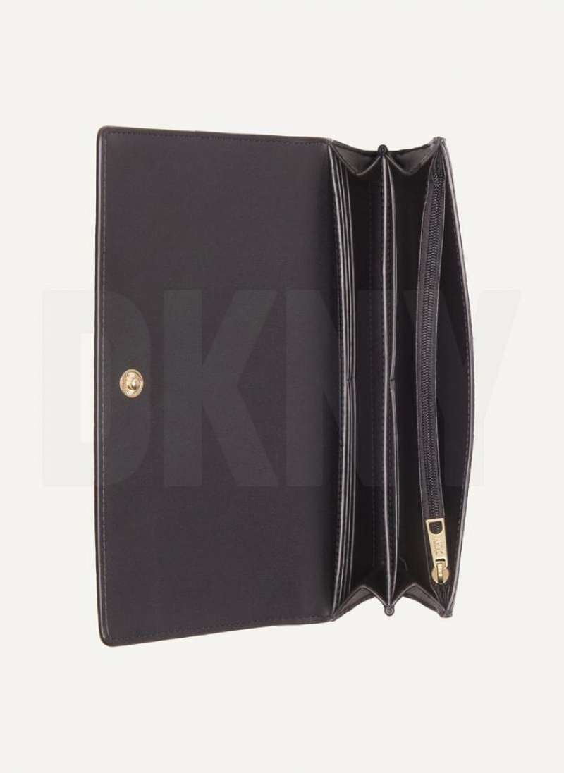 Green DKNY Continental Raised Logo Bags Wallets | USA-D1712