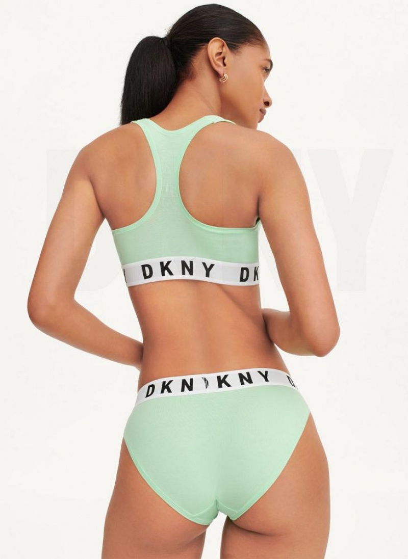 Green DKNY Cozy Boyfriend Bikini Women's Panties | USA-D1707