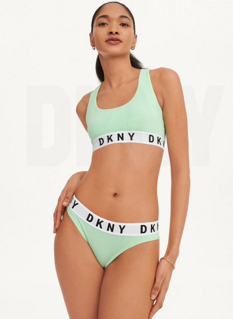 Green DKNY Cozy Boyfriend Bikini Women's Panties | USA-D1707