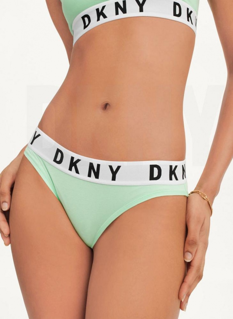 Green DKNY Cozy Boyfriend Bikini Women\'s Panties | USA-D1707