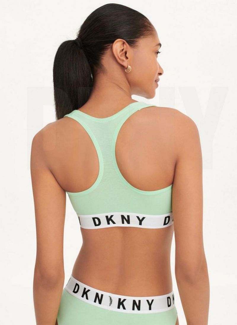 Green DKNY Cozy Boyfriend Racerback Women's Bras | USA-D1481