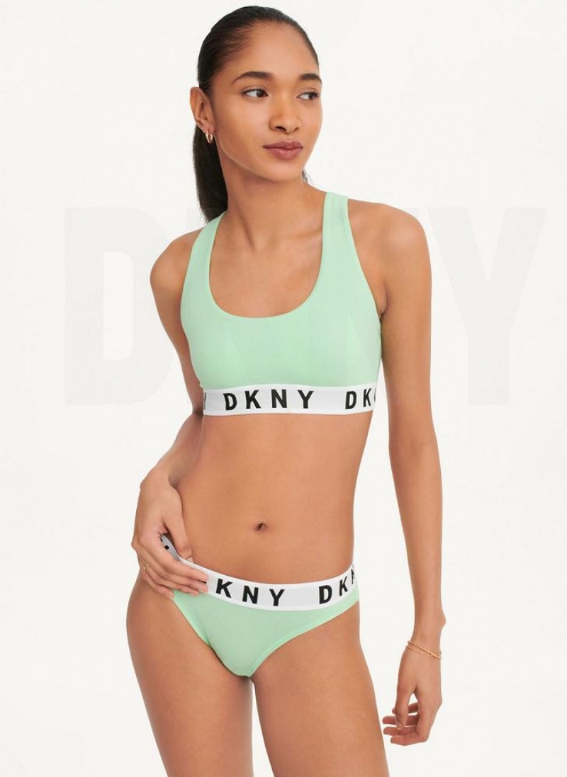 Green DKNY Cozy Boyfriend Racerback Women's Bras | USA-D1481
