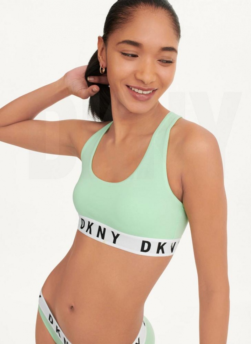 Green DKNY Cozy Boyfriend Racerback Women\'s Bras | USA-D1481
