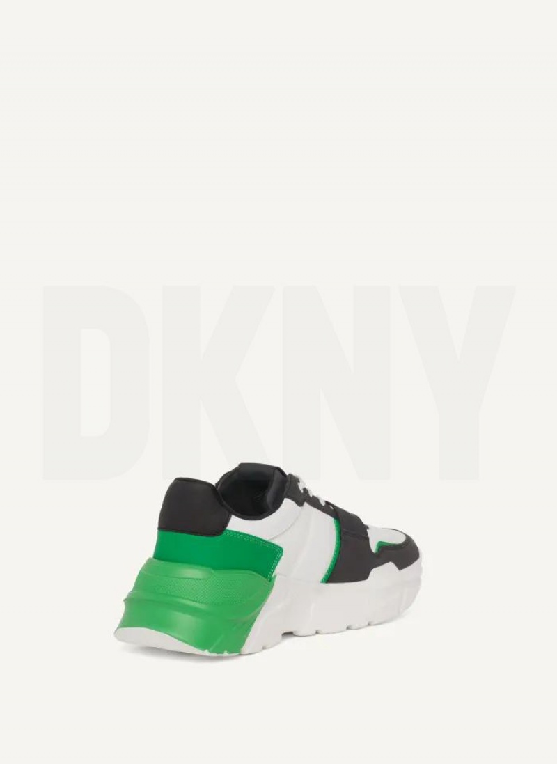 Green DKNY Essex Men's Sneakers | USA-D0677