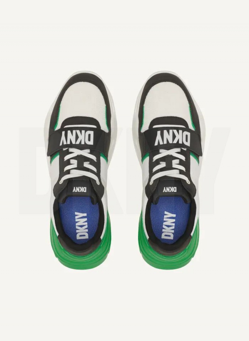 Green DKNY Essex Men's Sneakers | USA-D0677