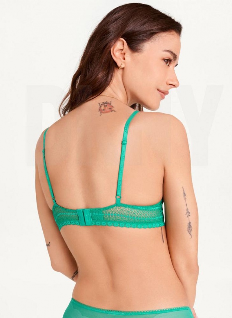 Green DKNY Lace Women's Bralette | USA-D0405