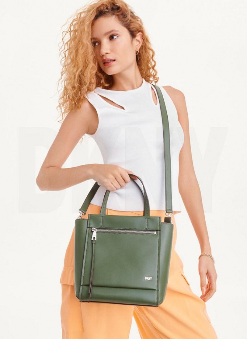 Green DKNY Pax North-South Bags Tote Bags | USA-D0180