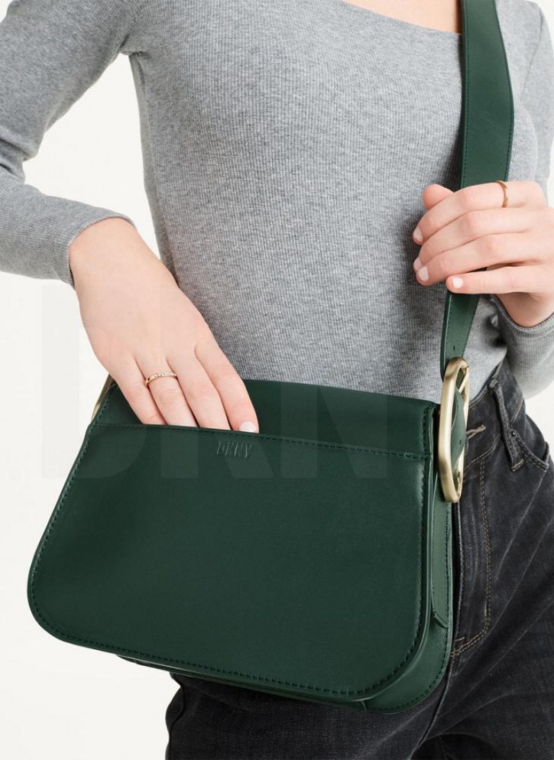 Green DKNY Saddle Bags Shoulder Bags | USA-D0913
