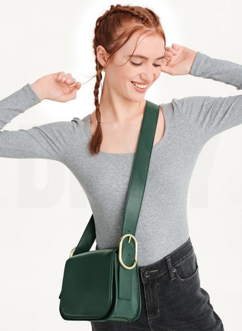 Green DKNY Saddle Bags Shoulder Bags | USA-D0913