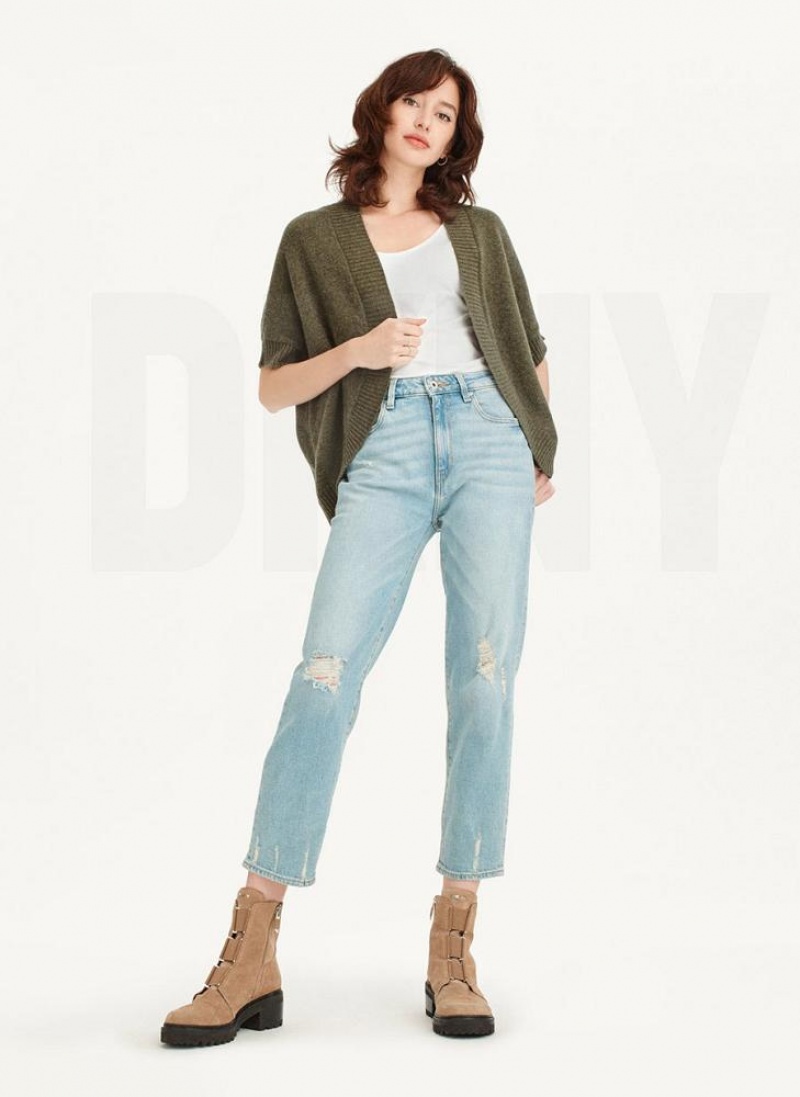 Green DKNY Shrug Short Sleeve Cardigan Women's Sweaters | USA-D1557