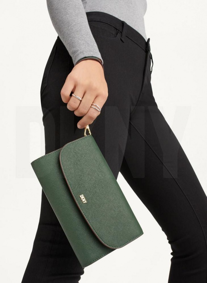 Green DKNY Sidney On A Chain Bags Wallets | USA-D1128