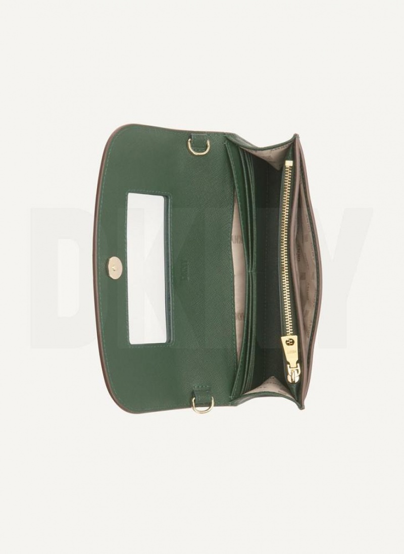 Green DKNY Sidney On A Chain Bags Wallets | USA-D1128
