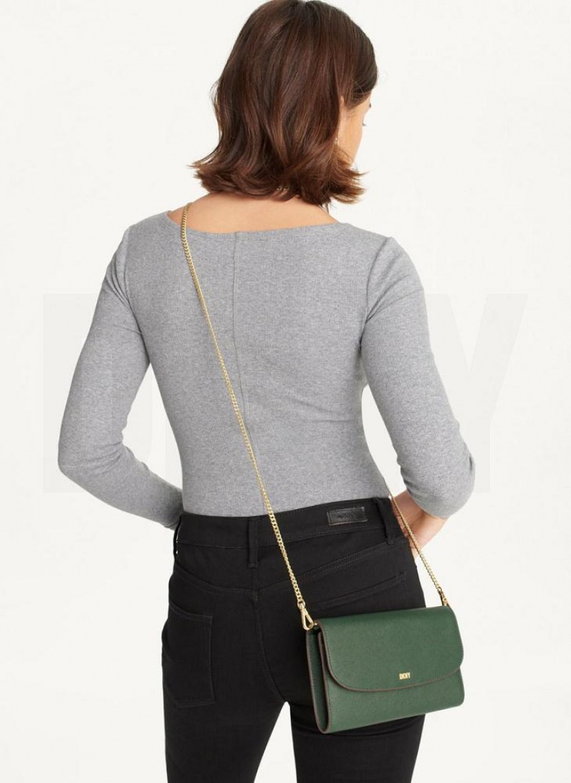 Green DKNY Sidney On A Chain Bags Wallets | USA-D1128