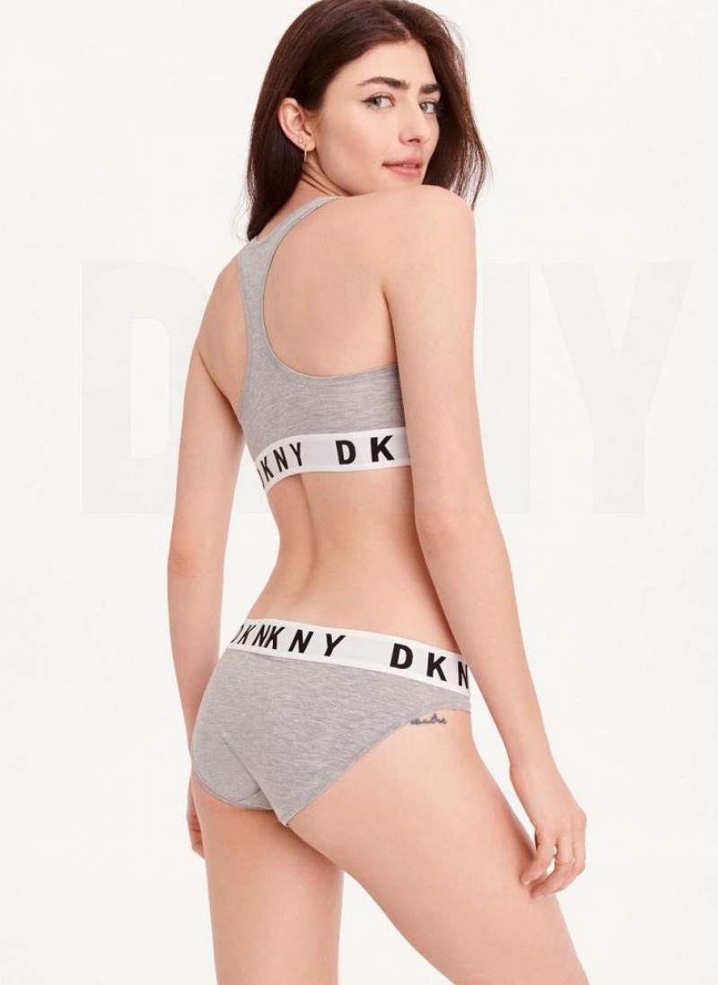 Grey DKNY Cozy Boyfriend Bikini Women's Panties | USA-D0923