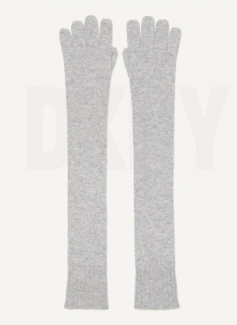 Grey DKNY Elbow Women\'s Gloves | USA-D1214