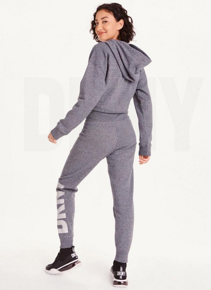 Grey DKNY Exploded Logo Women's Joggers | USA-D0852