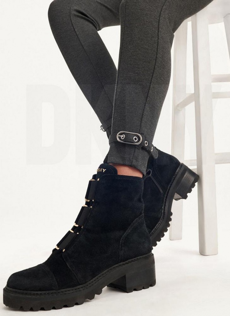 Grey DKNY Front Seam With Buckled Ankle Women's Pants | USA-D0989