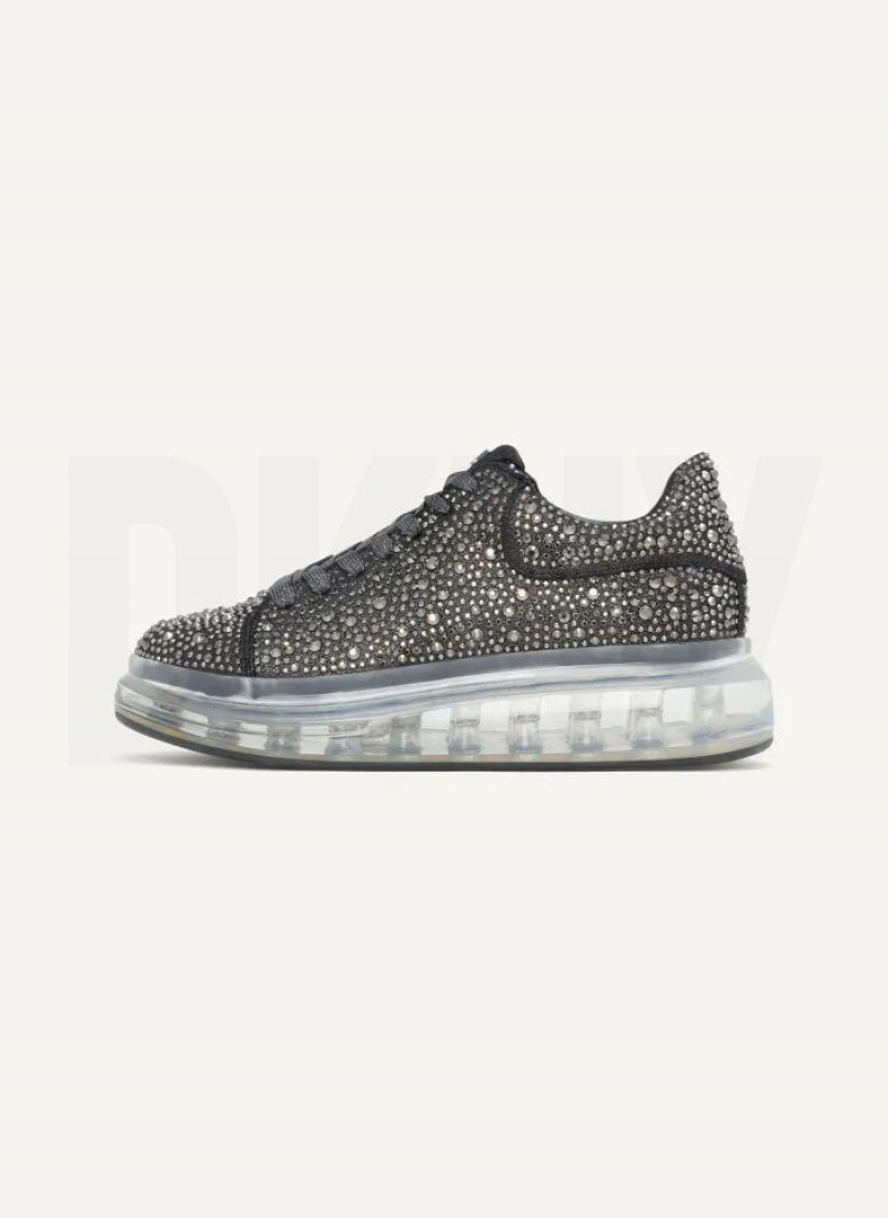 Grey DKNY Kandas Lace up Shoes Sneakers | USA-D0506