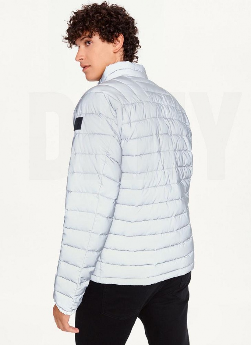 Grey DKNY Packable Men's Puffer Jacket | USA-D1409