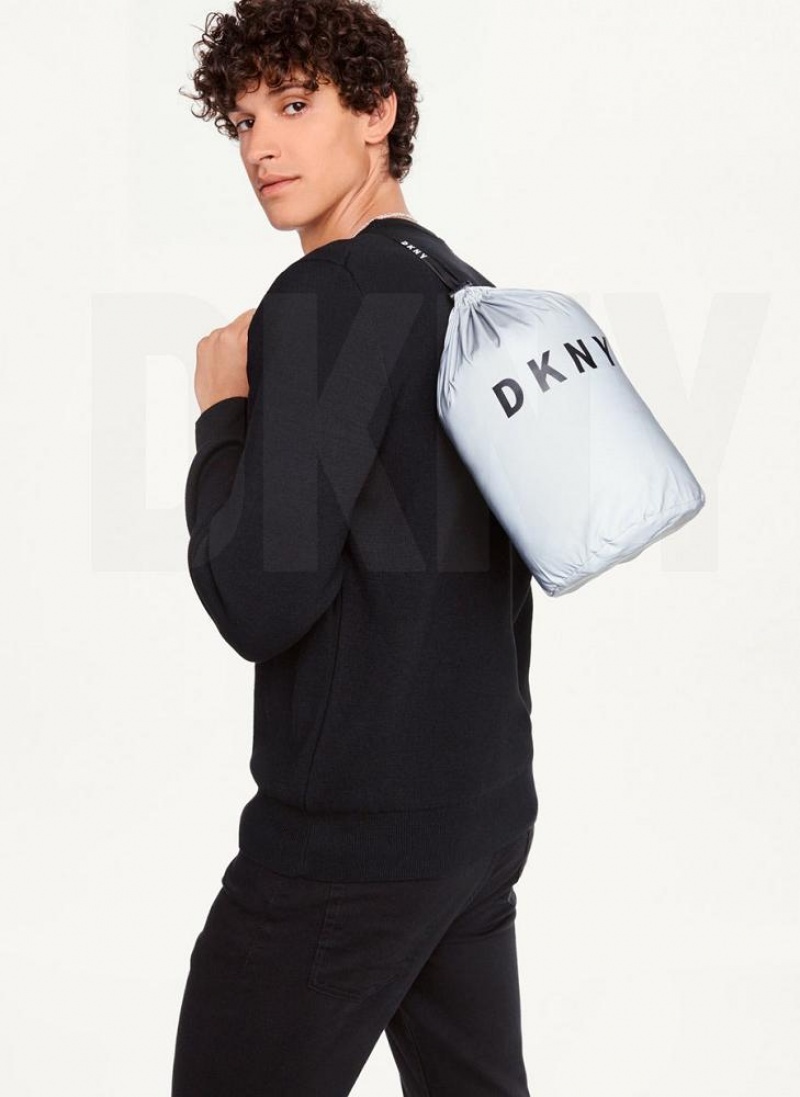 Grey DKNY Packable Men's Puffer Jacket | USA-D1409