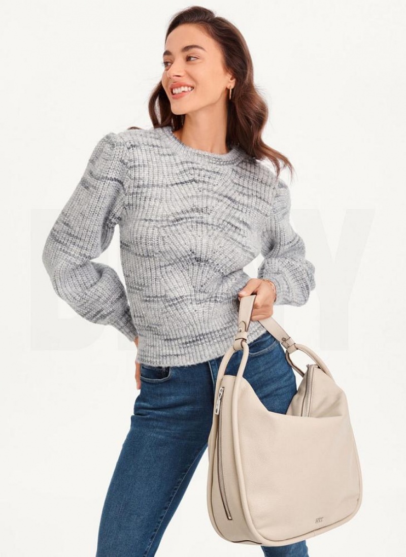 Grey DKNY Phoebe Hobo Bags Tote Bags | USA-D1164
