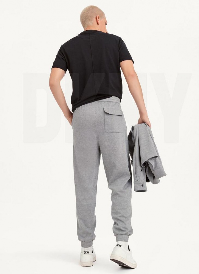 Grey DKNY Polished Men's Pants | USA-D0501
