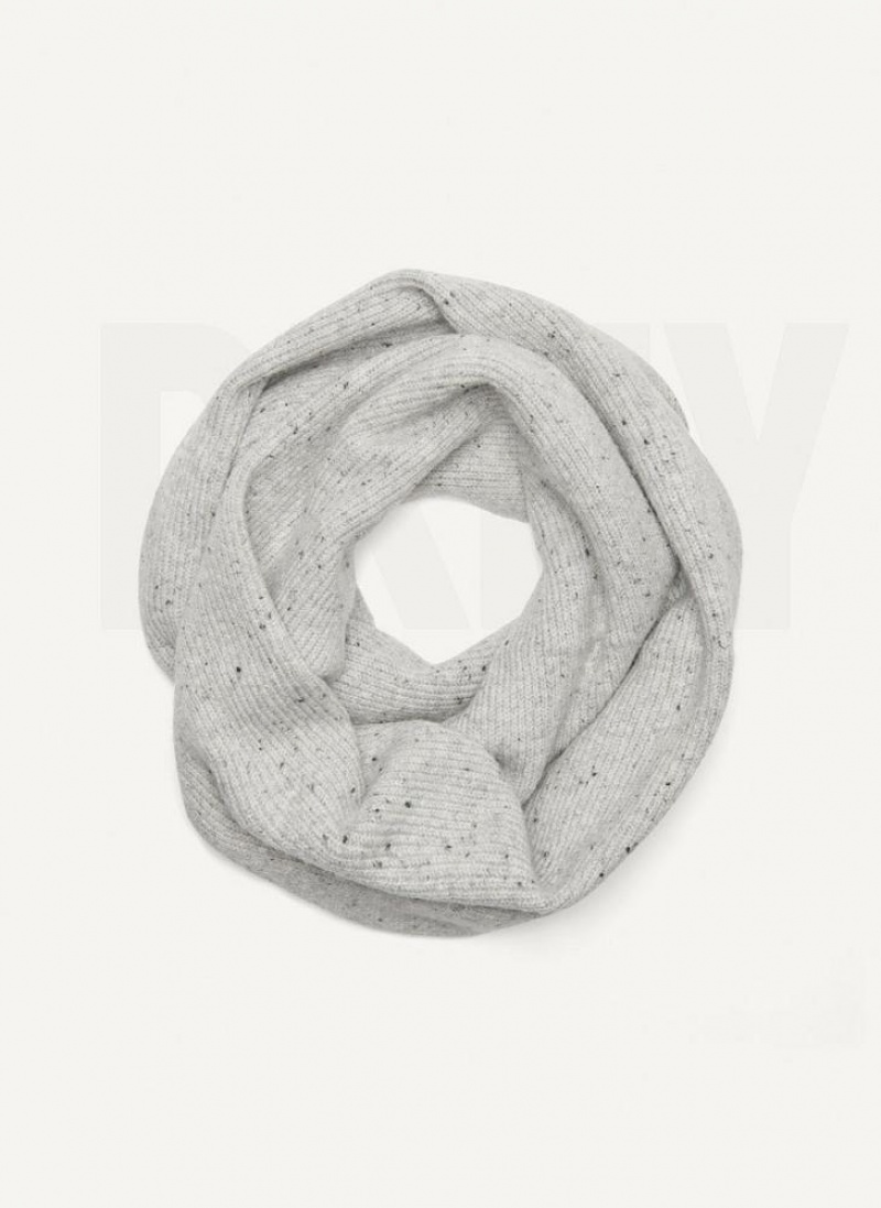 Grey DKNY Pure Donegal Tweed Infinity Women\'s Scarf | USA-D1075